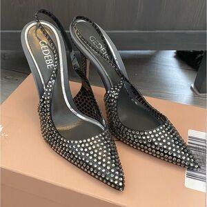 New Gedebe Women's Stella 105 Jelly Crystal Embellished High Heel Pumps 38.5